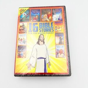 16 Bible Stories for the Whole Family 2 DVD Set Bonus Sing-A-Long CD New Sealed
